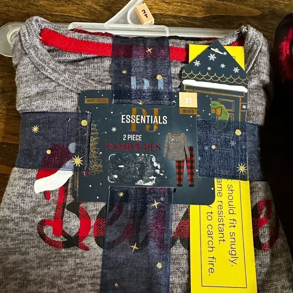 PJ Essentials Kids Gray Pajama Set 2T
